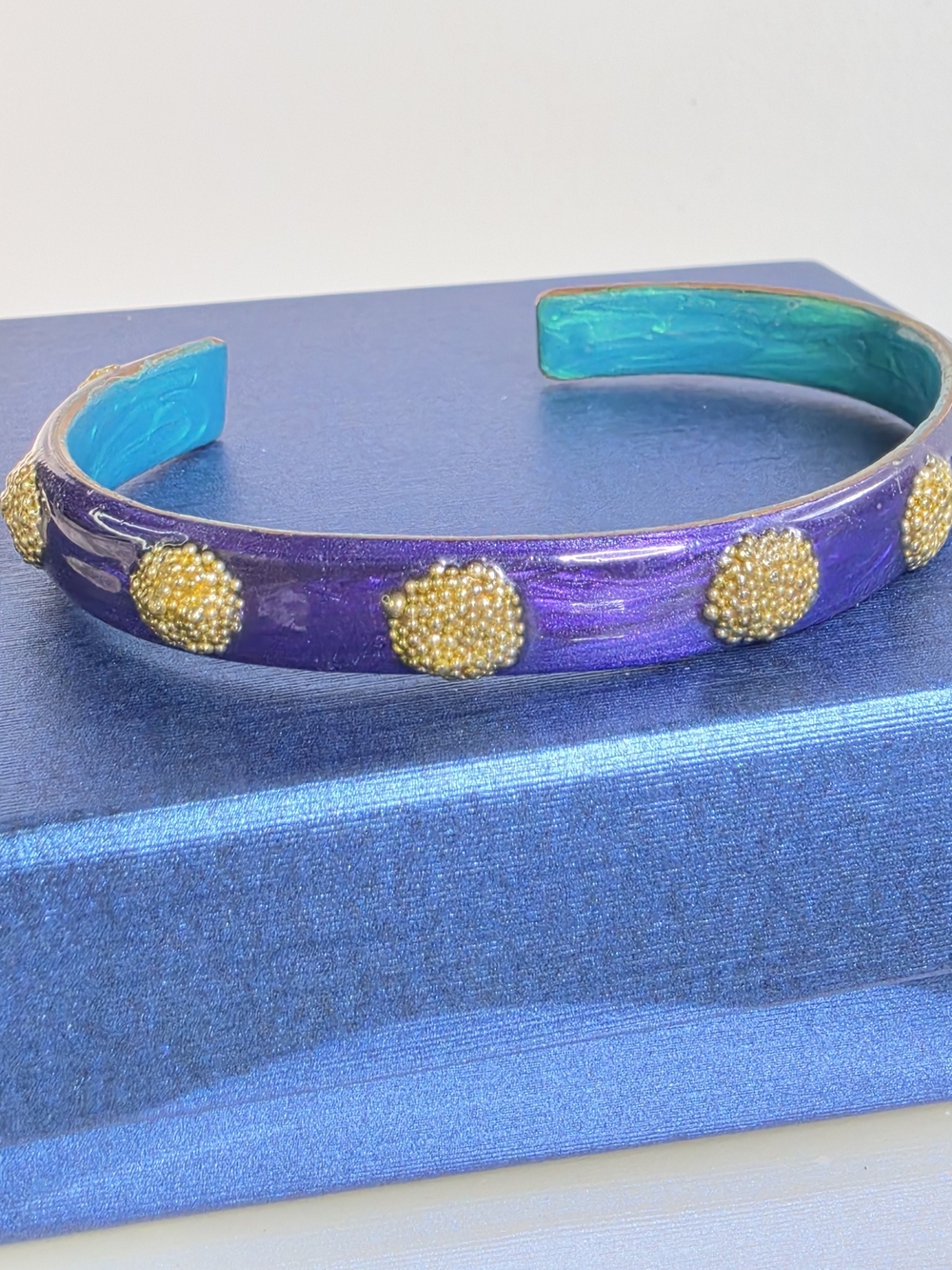 Ava Austin "Facuff" Purple/Teal Cuff Bracelet